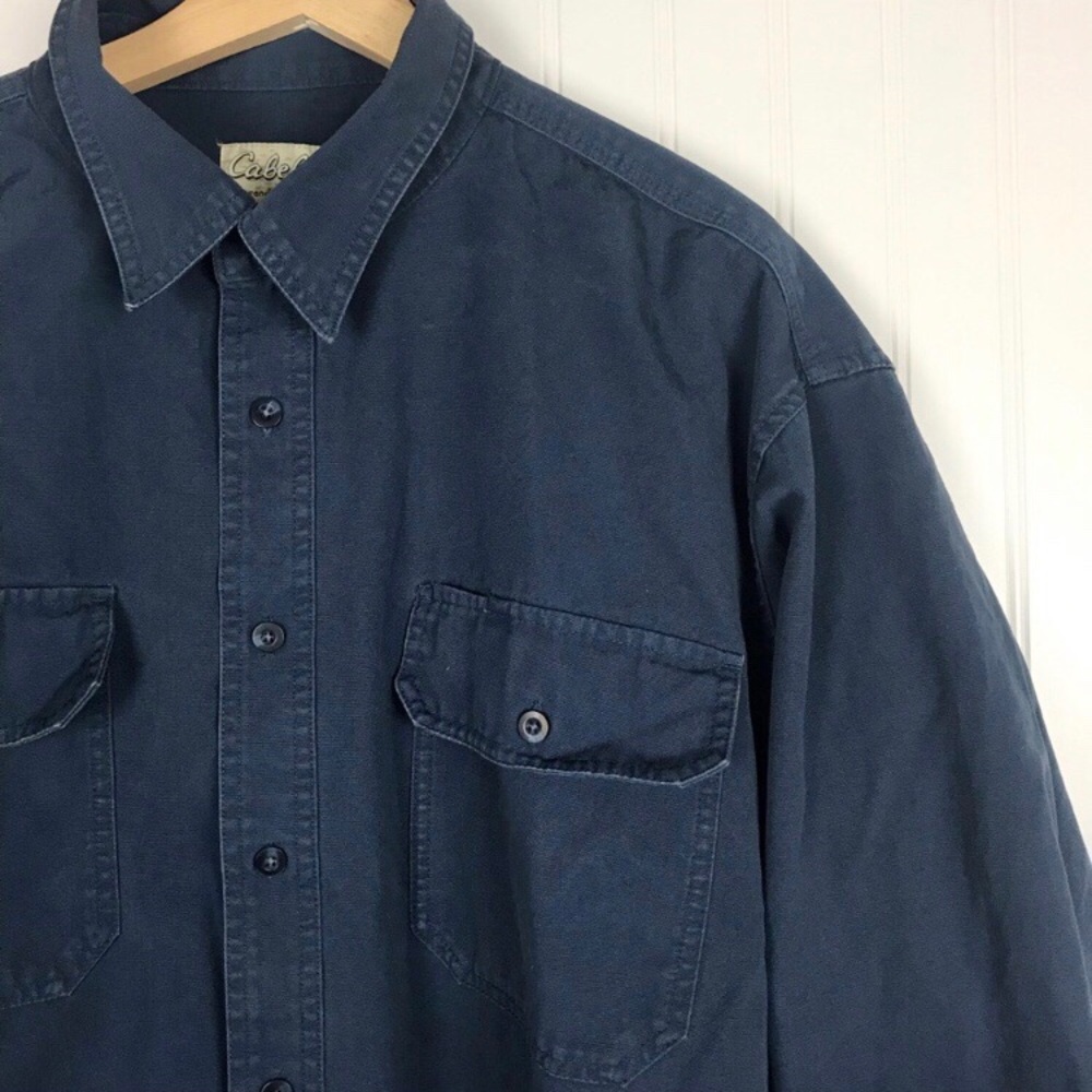 Cabela’s Blue Outdoors Canvas Button Up Shirt